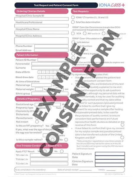 IONA® Care+ Consent Form - Example