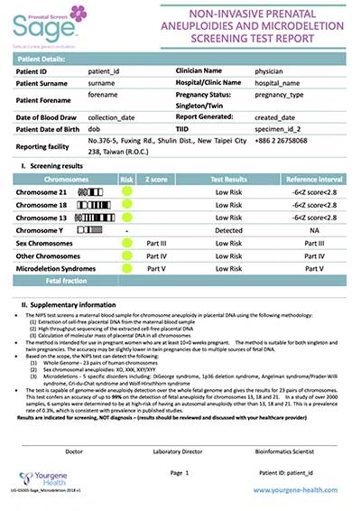 Sage Microdeletion Example Screening Report